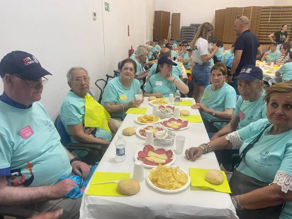 residentes comiendo en olimpiadas